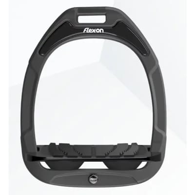 Veiligheid dressuurbeugels Verhoogde Ultra Grip Aluminium/Zwart/Zwart Flex-On Safe-On