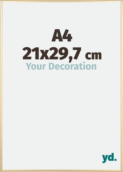 Your Decoration - Fotolijst A4 21x 29,7 cm - Aluminium - Goud - Kent