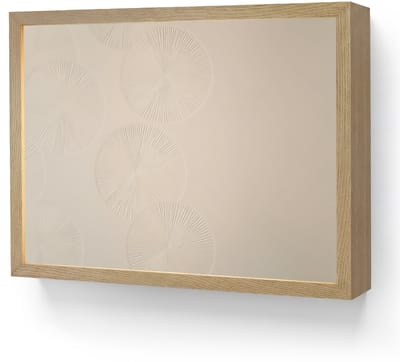 Wandlamp 40x30 cm - Oplaadbaar - Japandi - Beige - Modern - Wandlampen binnen woonkamer - Slaapkamer lamp - Decoratieve nachtlamp - Vloerlamp draadloos
