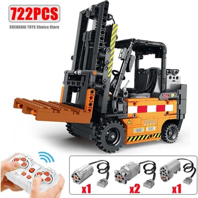 Hoge Kwaliteit 722 Stukken Hoge Kwaliteit Afstandsbediening Hoge Kwaliteit Besturing Hoge Kwaliteit Heftruck Hoge Kwaliteit Moc Bouwpakket Hoge Kwaliteit Bouw