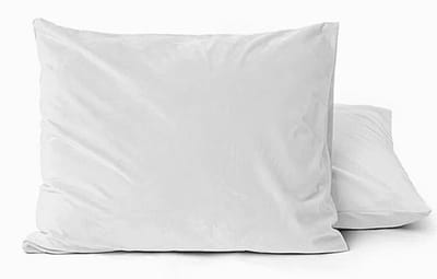 Set van 2 warme en zachte flanellen kussenslopen (kussensloop) effen WIT FLANEL voor standaard hoofdkussen (op bed) 60 x 70 cm (aangenaam beddengoed winter, cadeau Sint & Kerst!)