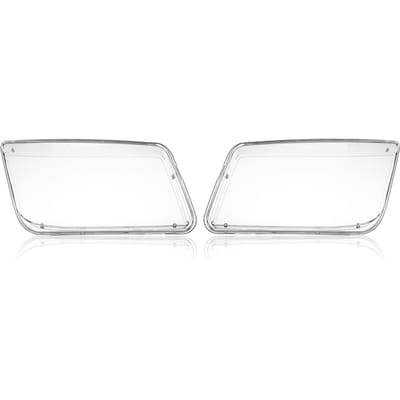 Une paire de couvercles de phares en plastique Transparent de remplacement transparent