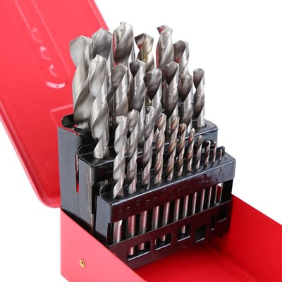Boorset - Metaal boorset - 25-delige set - 1-13 mm - HSS materiaal - 118° punt - Geschikt voor hout en metaal