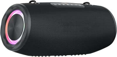 Krachtige Luidspreker - Draagbare Geluidsbox - Muziek Afspelen Buiten - 80W Hifi Geluid - 35 x 19 x 18 cm