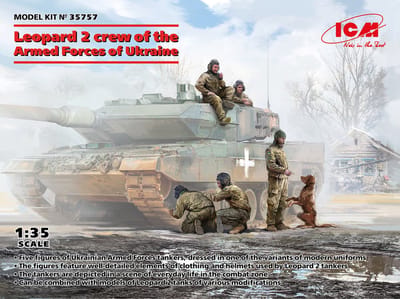 ICM Modelbouwpakket Militaire voertuigen - 35757 Leopard Bemanning van de strijdkrachten van Oekraïne - 5 Figuren Plastic - 1:35 - Modelbouw