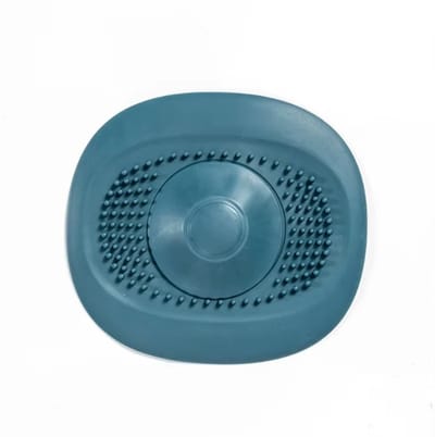 Go Go Gadget - Gootsteenstop - Haarvanger - Afvoerstop - Siliconen - Gootsteenzeef - 10x10,5cm - 1 stuk - Blauw