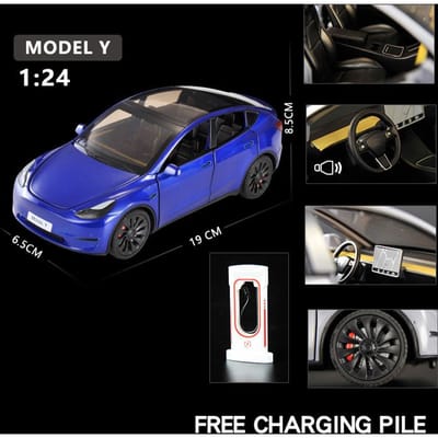 1:24 Model Y Premium Elektrische Crossover Legering Diecast Modelauto Huis Trendy & Bureau Display Ornament Verjaardagscadeaus Voor Vriend