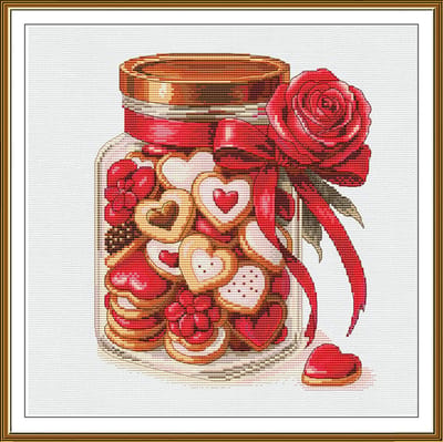 Borduurpakket Nova Sloboda - Sweet Love - Zoete Liefde - PE2002