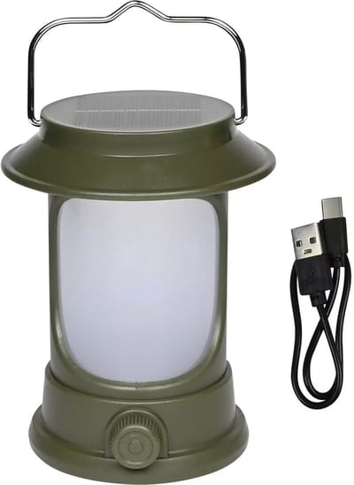 Camping lamp - kampeerlamp - ook als noodlamp bij stroomuitval - solar - oplaadbaar