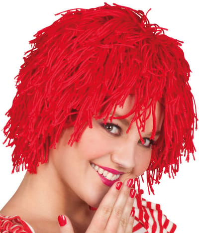 Boland - Pruik Clown Fuzzy Rood - Steil - Kort - Vrouwen - Clown - Clown - Circus