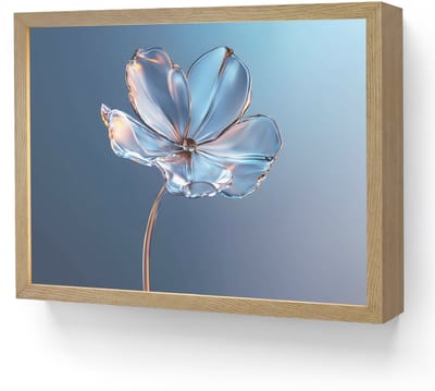 Wandlamp 40x30 cm - Oplaadbaar - Blauw - Bloem - Glazen - Sierlijk - Wandlampen binnen woonkamer - Slaapkamer lamp - Decoratieve nachtlamp - Vloerlamp draadloos
