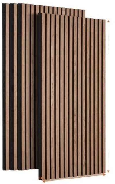 Bergson Wandpanelen - Akoestische Panelen - Geluidsabsorberend - E0 MDF - Brandwerend - Walnoot - 4 Stuks - 60x120 cm