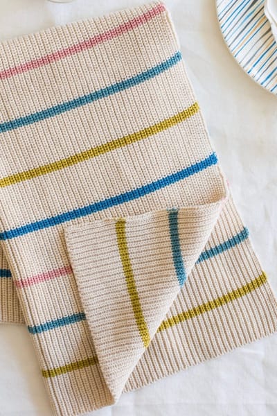 Funky Doris - keuken handdoek - gestreept - gebreide stof - 100% eco tex katoen
