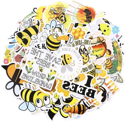 Stickers bijen 100 stuks - Cartoon ontwerpen - Waterdicht vinyl - Perfect voor DIY decoratie - SnelShoppen