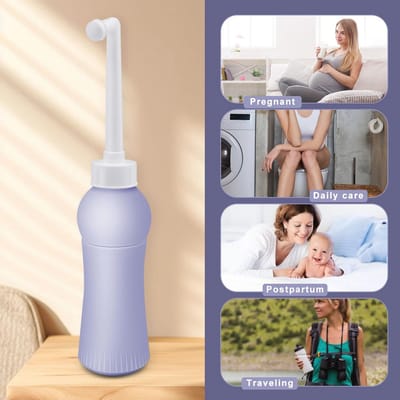 Draagbaar bidet 500 ml met reisetui - Hygiënische intieme douche voor thuis en onderweg
