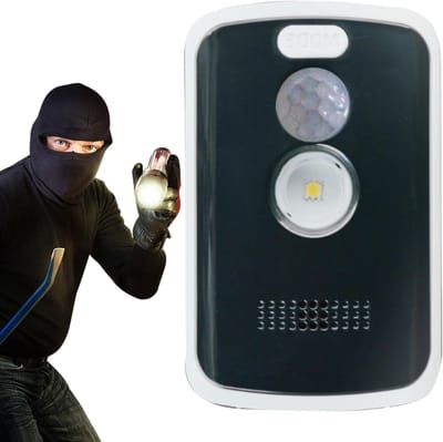 Draagbare bewegingsmelder - Alarm sensor - Veiligheid thuis - 125 dB luid alarm - 7.7x5x2.4 cm - Wit