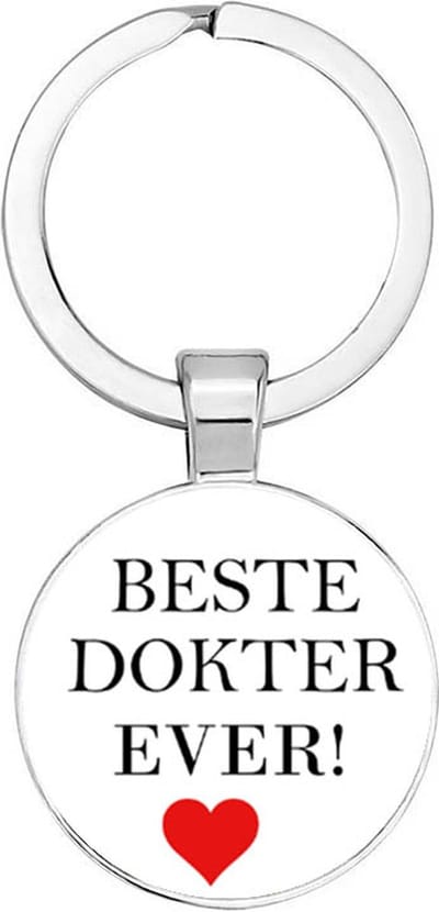 Akyol - Beste dokter ever Sleutelhanger - dokter - iemand die een dokter is - ziekenhuis - werk - collega - beste ooit - cadeau - verjaardag - kado - geschenk - gift - verrassing - welkomst cadeau - afscheidscadeau - 2,5 x 2,5 CM