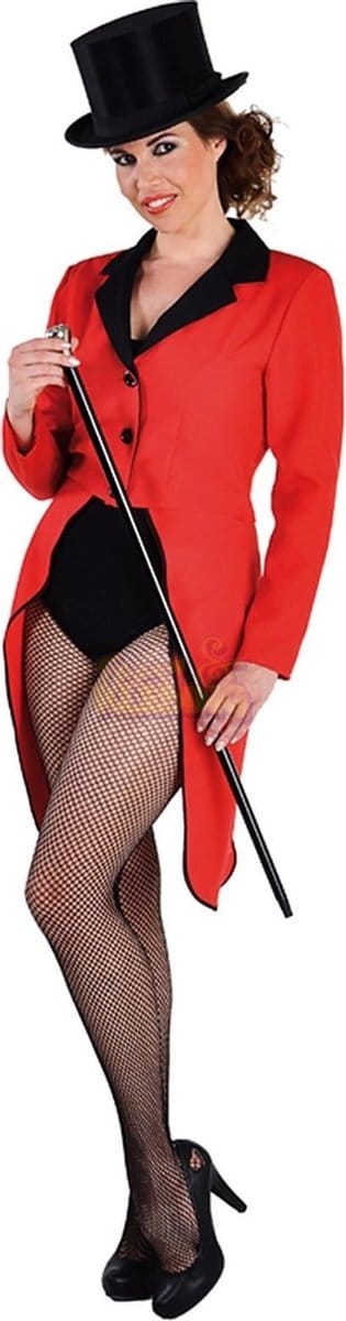 Dans & Entertainment Kostuum | Circus Slipjas Dressuur Ankie Rood Vrouw | Small | Carnaval kostuum | Verkleedkleding