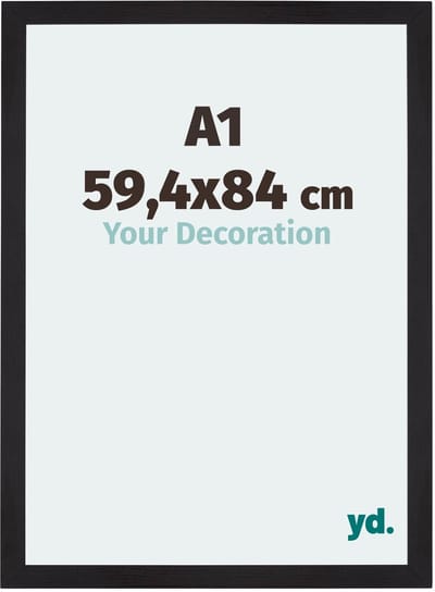 Your Decoration - Puzzellijst 59,4x84 cm - Zwart Houtnerf - Puzzellijst 1500-2000 stukjes - MDF Fotolijst - Mura