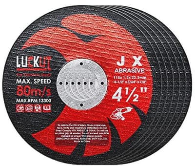 Dunne Snijschijven voor Metalen en Roestvrij Staal - 4-1/2" x 3/64" x 7/8" - 6-Pack