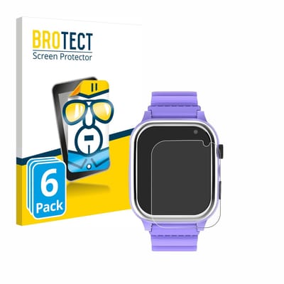 BROTECT - Screenprotector voor Jubunrer Kids Smartwatch - Folie Beschermfolie transparant 6 Stuks