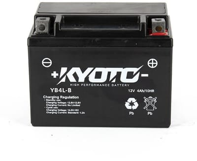 Batterie SLA Kyoto pour Scooter Benelli 125 Velvet 2001 YB4L-B Gel / 12V 4Ah Neuf