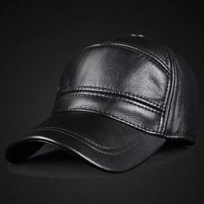 Nieuwe Lente Mannen Echt Leer Baseballpetten Koeienhuid Mannen Jeugd Eendenbek Papa Hoeden Bomber Vliegmuts 55 60cm brown