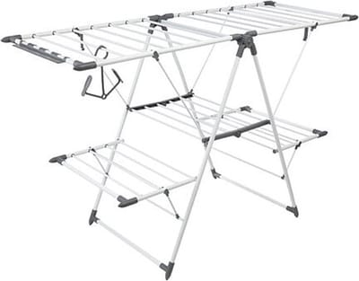 Five Wasrek/droogrek - zilver - metaal - 156 x 61 x 96 cm - staand/inklapbaar
