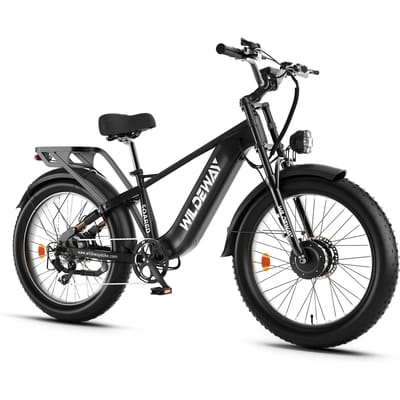 WILDEWAY Soared Pro Elektrische Fiets voor Volwassenen, 48V 30Ah Afneembare Batterij, Hydraulische Schijfremmen zwart