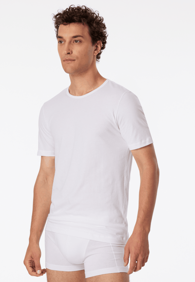Shirts met korte mouwen, set van 2, ronde hals, wit  95/5 4