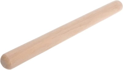 Houten Deegroller - Bakgereedschap - Taart Decoratie - Massief Beukenhout - 25 cm - Houtkleur