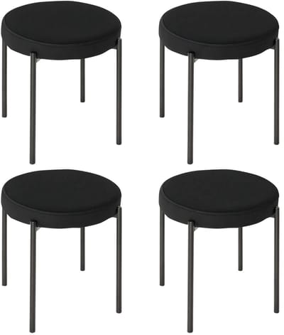 Pugsdrly Eetkamerstoel accentstoel keukenstoelen, 41,5 cm x 41,5 cm x 46 cm, zwart