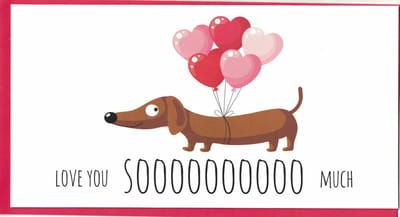 Wenskaart - Kaart - Valentijn - Love You SOOOOOOOOO Much -