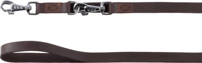 Flamingo Hondenriem Trainingslijn Rondo Gestikt Bruin - Bruin - 200 cm x 22 mm