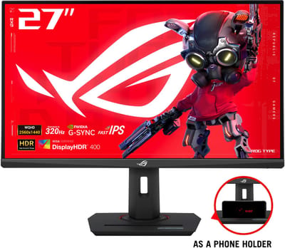 ASUS ROG Strix XG27ACMS - QHD Fast IPS Gaming Monitor - 320Hz - 0.3ms - 15W USB-C - G-Sync Compatible - 27 Inch