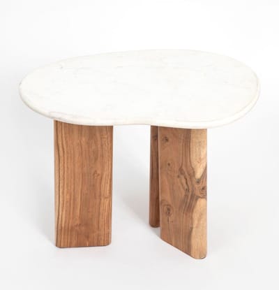 Sissy-Boy - Houten koffietafel met marmer blad klein