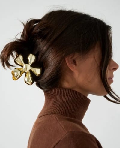 Haarsoires Haarspeld Haarklemmen 5cm-8cm – Bloemvorm – Metaal – Goud – Set van 2 - Haarclip Klem - Hair Claw - voor Opsteken Haar - Hair Clip - Decoratieve Haaraccessoire