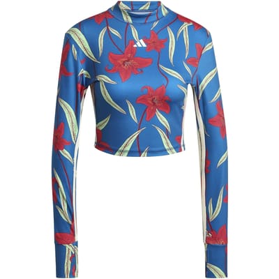 slim fit sport-shirt met lange mouwen met all-over motief