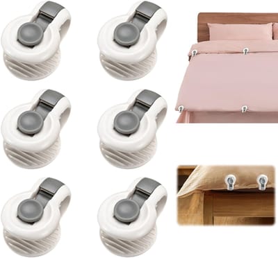 6-delige set - Antislip dekbedclip - Dekenhouder - Dekbedclip - Hoeslakenclip - Antislip hoeslakenclip - Antislip droogclip - Verstelbaar - Grijs - 5,2*3,6*3 cm - Geschikt voor dekbedden, kussens en gordijnen