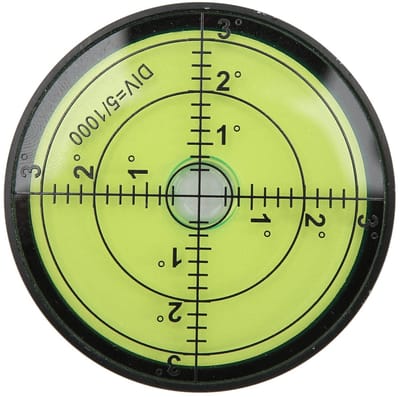 Allecto - Circulaire Waterpas - Waterpas Metalen - Schokbestendig - Zwart of Grijs - Magnetische Waterpas - Handgereedschap - 60x12mm