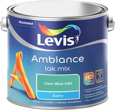Levis - Ambiance Lak Satin Mix - Clear Blue A50 - Mengverf - 2,5 L