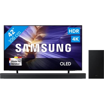 Samsung 42" OLED S90F (2025) + Samsung HW-B750F Zwart