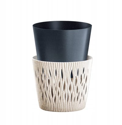 Sandy Ronde ECO Wood Naturo bloempot Ø 22,5 cm