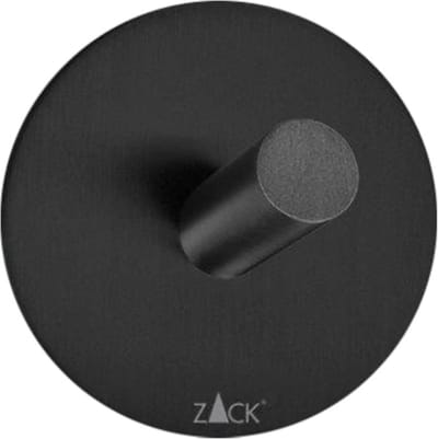 Zack Peco handdoekhaak 5.5x5.5cm rond zelfklevend Mat Zwart
