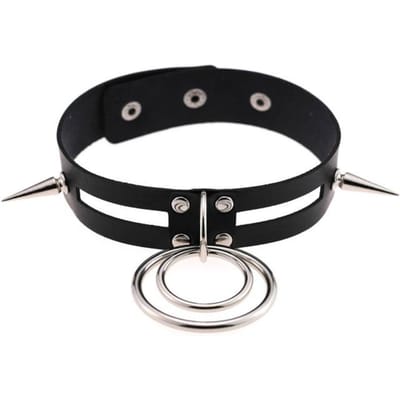 Nieuwe Goth Punk Spike Rivet Choker Halsband Voor Vrouwen Steampunk Pentagram Ketting Emo Nekband Cosplay Chocker Gothic Accessoires black