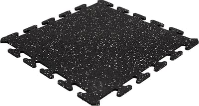 Rubbermagazijn - Puzzelmat - Zwart/wit - 50x50cm - Dikte 8mm - Fitness puzzelmat - set 4 stuks