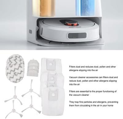 Dailygoods- Stofzak - Robotstofzuigeraccessoires - EVA SDJ06RM - Filter voor stof en allergenen - Eenvoudig te installeren - Onderdeel van onderhoud - Stofzuigeraccessoires
