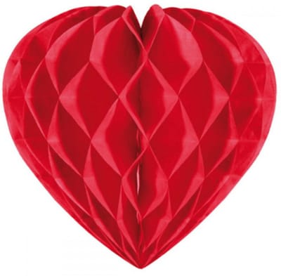 Papieren hart hanger- rood - honeybomb