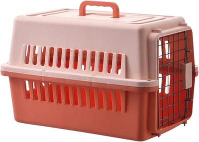 Harde Transportkooi - Dierenmand Reizen - Comfortabel Vervoer - Ademend PP Materiaal - 48 x 31.5 x 30 cm - Grijs