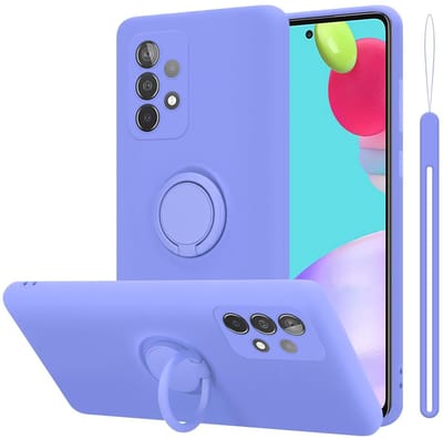 Cadorabo Hoesje geschikt voor Samsung Galaxy A52 (4G / 5G) / A52s in LIQUID LICHT PAARS - Beschermhoes van flexibel TPU silicone Case Cover met ring